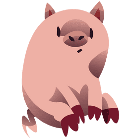 Chinese calendar pig clipart