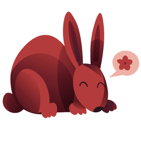 Chinese calendar rabbit clipart