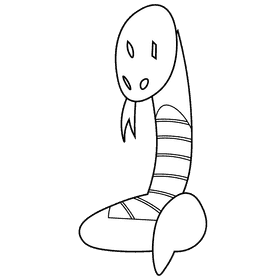 Chinese calendar snake black and white clipart