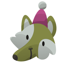 Christmas fox hat clipart