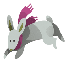 Christmas rabbit clipart