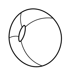 Circus ball black and white clipart