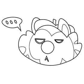 Circus cat black and white clipart