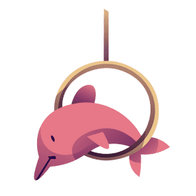 Circus dolphin clipart