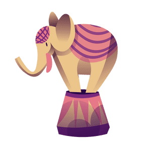 Circus elephant clipart