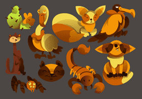 Desert animals vector