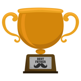 Fathers Day trophy clipart