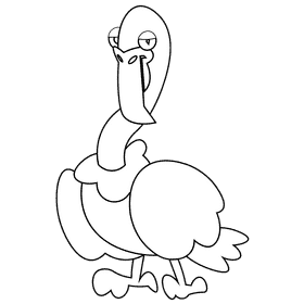 Desert griffin black and white clipart