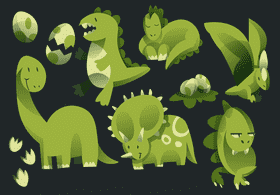Dinosaurs vector