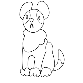 Dogs dog black and white clipart
