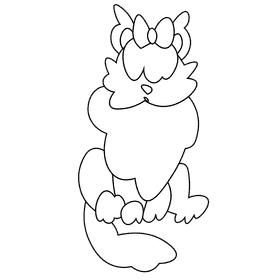 Dogs fluffy black and white clipart