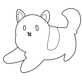 Dogs mini black and white clipart