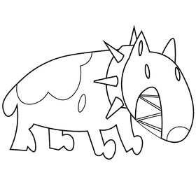 Dogs pitbull black and white clipart