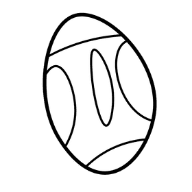 Easter egg black and white clipart