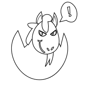 Fairytale evil black and white clipart