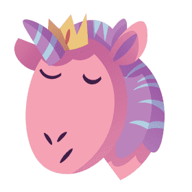 Fairytale unicorn head clipart