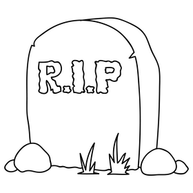 Halloween tombstone free black and white clipart vector free download