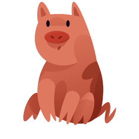 Farm pig clipart