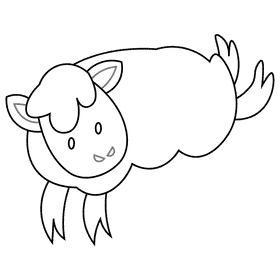 Farm sheep black and white clipart