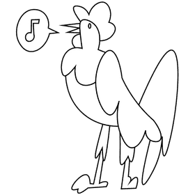 Farm singing black and white clipart