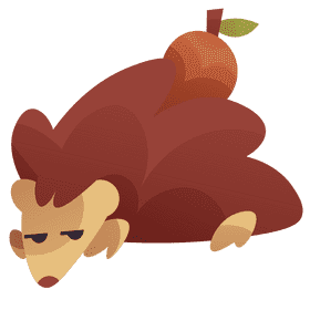 Forest hedgehog clipart