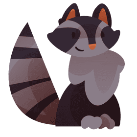 Forest racoon clipart