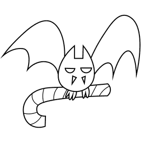 Halloween bat black and white clipart