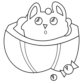 Halloween cat candy black and white clipart