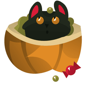 Halloween cat candy clipart