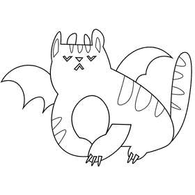 Halloween devil black and white clipart