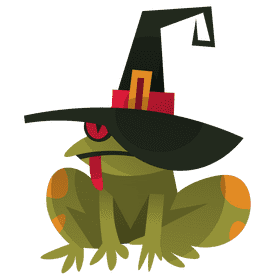 Halloween frog clipart