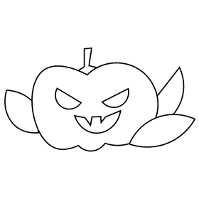 Halloween pumpkin black and white clipart