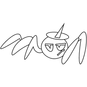 Halloween spider black and white clipart