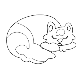 Home cat black and white clipart