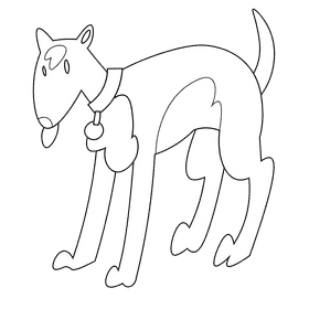 Home dog black and white clipart