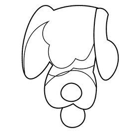 Home dog head black and white clipart