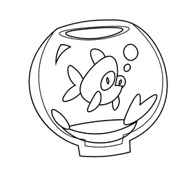 Home fish black and white clipart