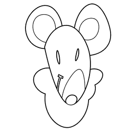 Home mouse black and white clipart