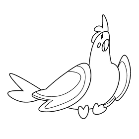 Home parrot black and white clipart