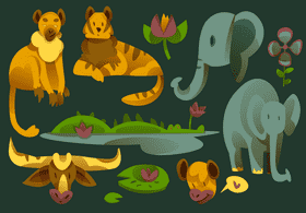 India animals vector