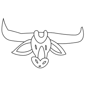 India buffalo black and white clipart
