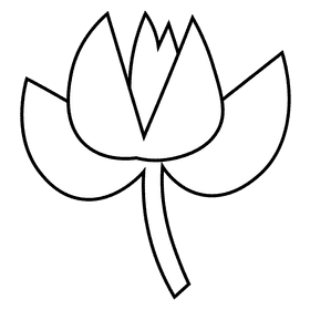 India flower black and white clipart