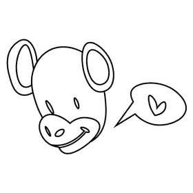 India monkey love black and white clipart