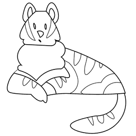 India tiger black and white clipart
