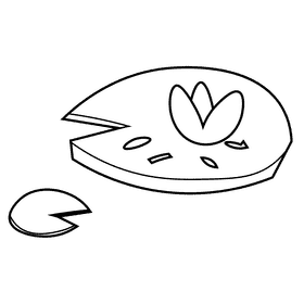 India waterlily black and white clipart