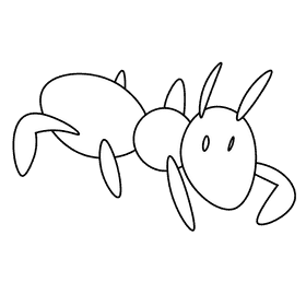Insects ant black and white clipart