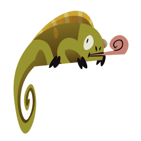 Jungle chameleon clipart