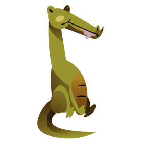 Jungle crocodile clipart