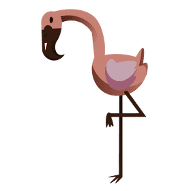 Jungle flamingo clipart