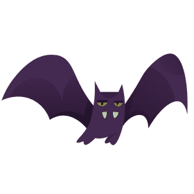 Nocturnal bat clipart